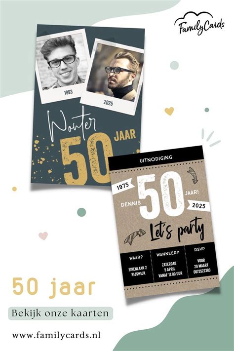 uitnodiging 50 jaar maken|Uitnodigingskaarten 50 jaar 